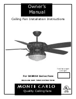 Предварительный просмотр 1 страницы Monte Carlo Fan Company 5KBR54 Series Owner'S Manual