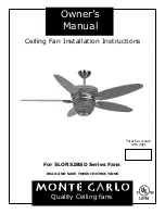 Monte Carlo Fan Company 5LOR52BSD Series Owner'S Manual предпросмотр