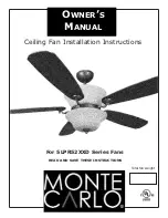 Предварительный просмотр 1 страницы Monte Carlo Fan Company 5LPR52XXD Series Installation Instructions Manual