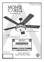 Предварительный просмотр 1 страницы Monte Carlo Fan Company 5MFR52 D Series Manual