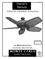 Monte Carlo Fan Company 5ML52 Series Owner'S Manual предпросмотр