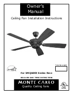 Предварительный просмотр 1 страницы Monte Carlo Fan Company 5MQ60XX Series Owner'S Manual