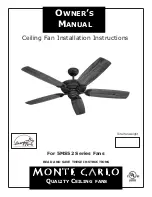 Monte Carlo Fan Company 5MS52 Series Owner'S Manual предпросмотр