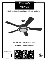 Предварительный просмотр 1 страницы Monte Carlo Fan Company 5MZR54 D Series Installation Instructions Manual