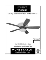 Предварительный просмотр 1 страницы Monte Carlo Fan Company 5NCR56 Series Owner'S Manual