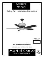 Предварительный просмотр 1 страницы Monte Carlo Fan Company 5OBR52 Series Owner'S Manual