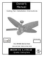 Предварительный просмотр 1 страницы Monte Carlo Fan Company 5PE56 Series Owner'S Manual