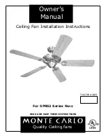 Предварительный просмотр 1 страницы Monte Carlo Fan Company 5PR52 Series Owner'S Manual