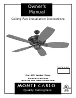 Предварительный просмотр 1 страницы Monte Carlo Fan Company 5SI Series Owner'S Manual