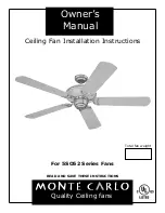 Monte Carlo Fan Company 5SO52 Series Owner'S Manual предпросмотр