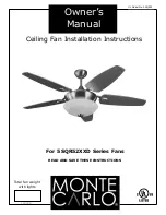 Monte Carlo Fan Company 5SQR52XXD Series Owner'S Manual preview