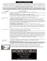 Предварительный просмотр 14 страницы Monte Carlo Fan Company 5vsr44XXd-l series Owner'S Manual