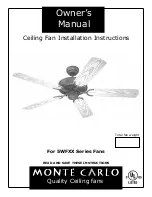 Предварительный просмотр 1 страницы Monte Carlo Fan Company 5WFXX Series Owner'S Manual