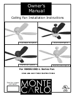 Предварительный просмотр 1 страницы Monte Carlo Fan Company 5WS52XXD-L Series Installation Instructions Manual