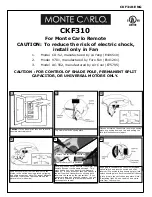 Предварительный просмотр 1 страницы Monte Carlo Fan Company CKF310 Instructions