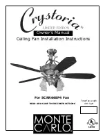 Monte Carlo Fan Company Crystoria Owner'S Manual предпросмотр