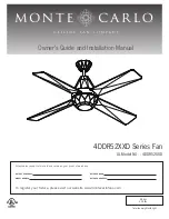 Preview for 1 page of Monte Carlo Fan Company Diamond 4DDR52 D Series Owner'S Manual And Installation Manual