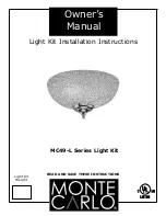 Monte Carlo Fan Company MC49-L series Owner'S Manual preview