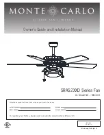 Предварительный просмотр 1 страницы Monte Carlo Fan Company Radial 5RA52 D Series Owner'S Manual And Installation Manual