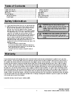 Preview for 2 page of MONTEAUX 4151-NDM Use And Care Manual