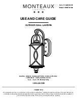 MONTEAUX BOR01404 Use And Care Manual preview