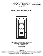 Preview for 1 page of MONTEAUX DC-C1848-L Use And Care Manual