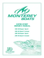 Предварительный просмотр 1 страницы Monterey Boats 268 SC Sport Cruiser Owner'S Manual