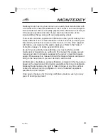 Предварительный просмотр 4 страницы Monterey 180 FS Owner'S Manual