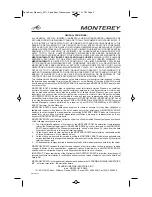 Preview for 68 page of Monterey 184 FS Owner'S Manual