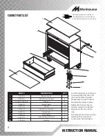 Preview for 3 page of Montezuma 36" TOOL CHEST AND CABINET Instruction Manual