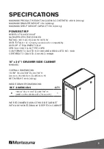 Предварительный просмотр 3 страницы Montezuma M1624SC Owner'S Manual