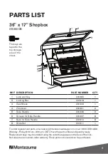 Предварительный просмотр 3 страницы Montezuma SHOPBOX SB360DB Owner'S Manual