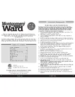 Предварительный просмотр 2 страницы Montgomery Ward 747004 Instruciton Manual