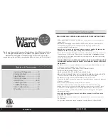 Preview for 2 page of Montgomery Ward 751821 Instruction Manual