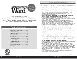 Preview for 2 page of Montgomery Ward 765294 Instruction Manual