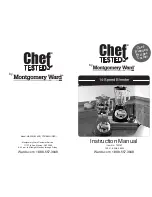 Preview for 1 page of Montgomery Ward chef tested 730757 Instruction Manual