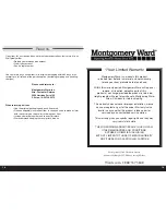 Preview for 10 page of Montgomery Ward FC102B_MW Instruction Manual