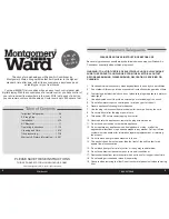 Preview for 2 page of Montgomery Ward MW8000 Instruction Manual