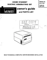 Preview for 1 page of Montgomery Ward MX-27129A Owner'S Manual And Parts List