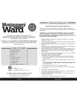 Preview for 2 page of Montgomery Ward P100N30AL-ZF Instruction Manual