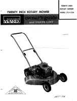 Montgomery Ward ZYJ-125A Owner'S Manual And Parts List preview