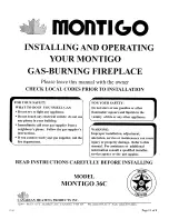 Preview for 1 page of Montigo 36C Installing And Operating Instructions