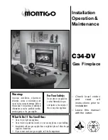 Preview for 1 page of Montigo C34-DV Installation Operation & Maintenance