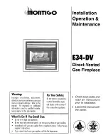 Preview for 1 page of Montigo E34DW Installation Operation & Maintenance