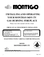 Preview for 1 page of Montigo ECONO-PLUS 36DV-TV Installation And Operation Manual