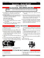 Preview for 16 page of Montigo HW42DF Installation, Operation & Maintenance Manual