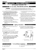 Предварительный просмотр 12 страницы Montigo M38DV-CL Installation & Operation Manual