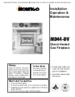 Preview for 1 page of Montigo MD44-DV Installation & Operation Manual