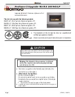 Montigo Proflame 2 Upgrade Kit RX 200 LP Installation Manual preview