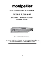 Preview for 1 page of montpellier CHV60SS Installation And Operating Instructions Manual